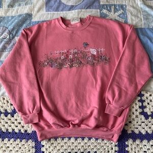 Vintage 90s Northern Reflections Pink Floral Spring Garden Graphic Cottagecore